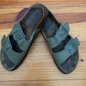 Bertula slide on sandals with adjustable straps, same support as Birkenstocks